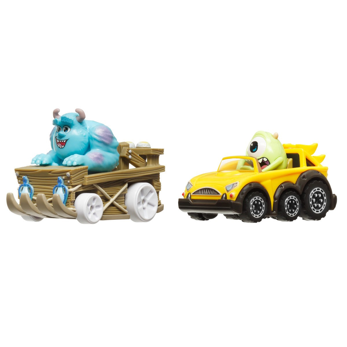 Hot Wheels Paquete Sorpresa De Dos Autos De Carrera - Sulley - Mike Wazowski